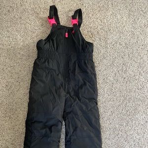 Carters 4T Snow Bib Black Pants. Like New